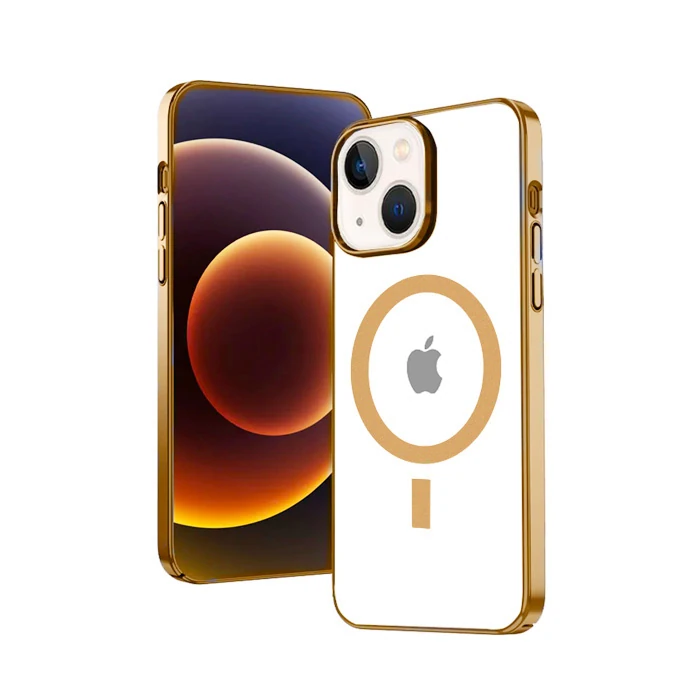 Ally iPhone 13 6.1inç Magsafe Uyumlu Renkli Kenar Silikon Kılıf-(1903)