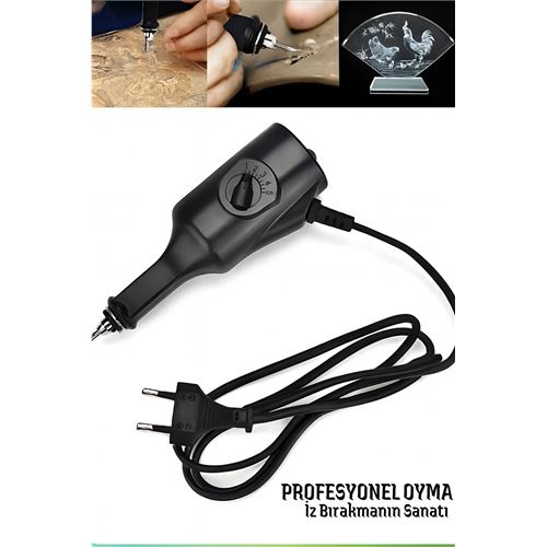 Elektrikli Gravür Kalemi – Metal, Cam, Ahşap İçin Profesyonel Oyma Aleti 
