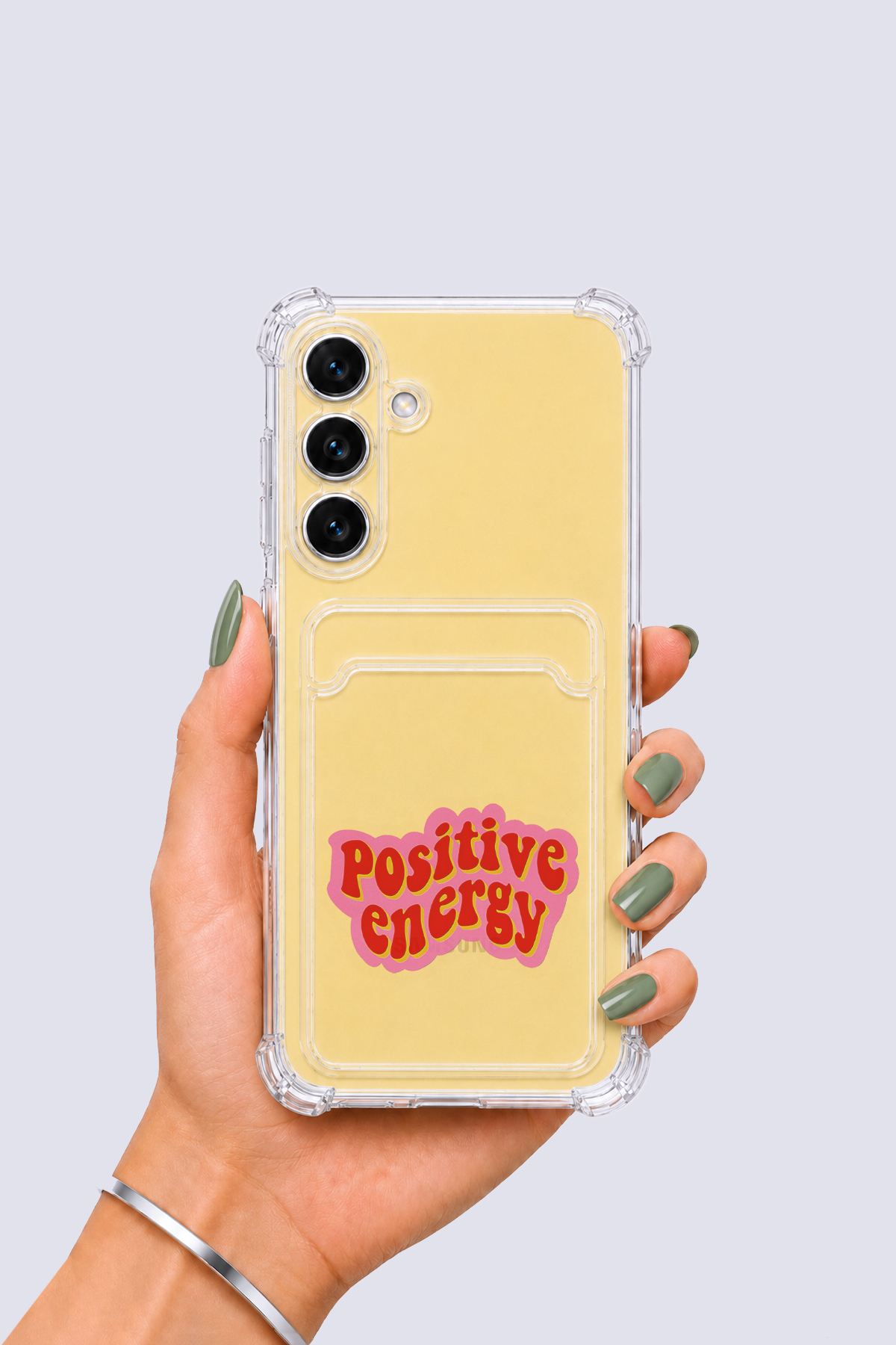 Samsung Galaxy S24 FE Kartlıklı Pozitif Enerji Desenli Kılıf