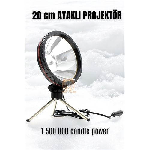 HSNET 3 Ayaklı El Projektörü 360 Derece Avcı Projektörü Tekne Projektör 