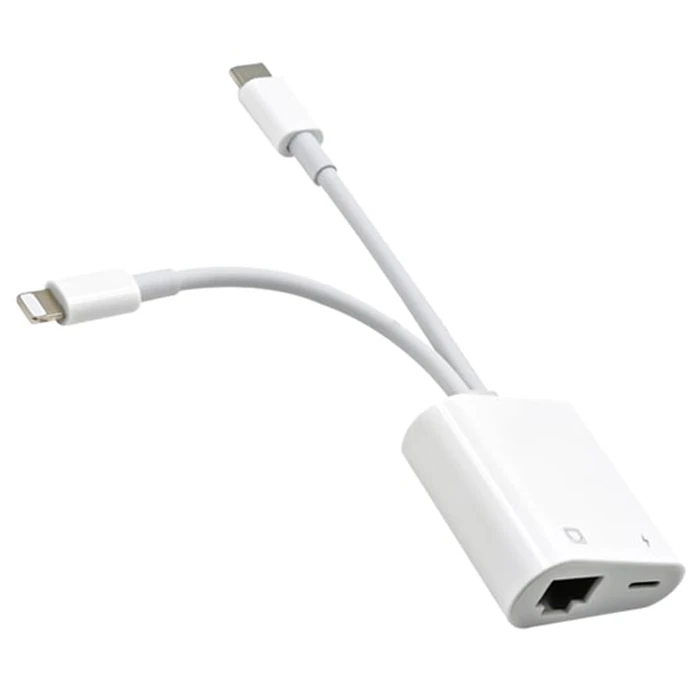 ALLY Type-C To Lightning RJ45 Dönüştürücü Adaptör Ethernet Kablosu-(1903)