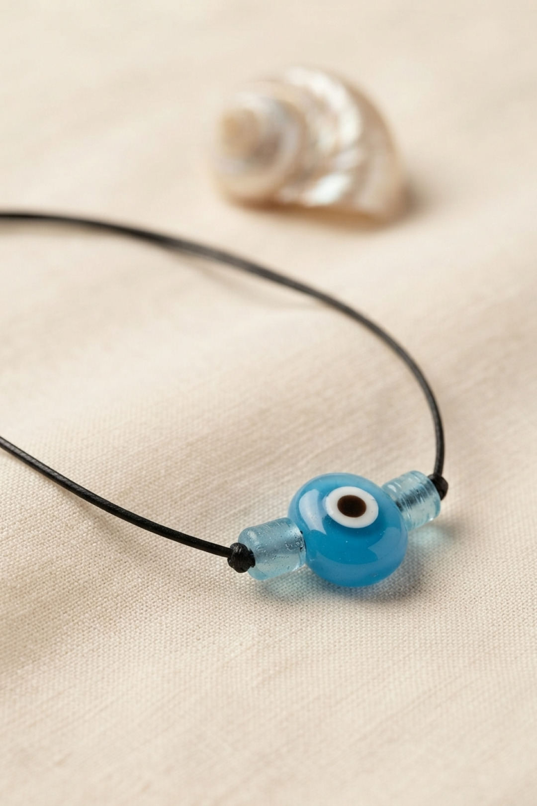 Handmade Bohem Açık Mavi Nazar Kolye 5886