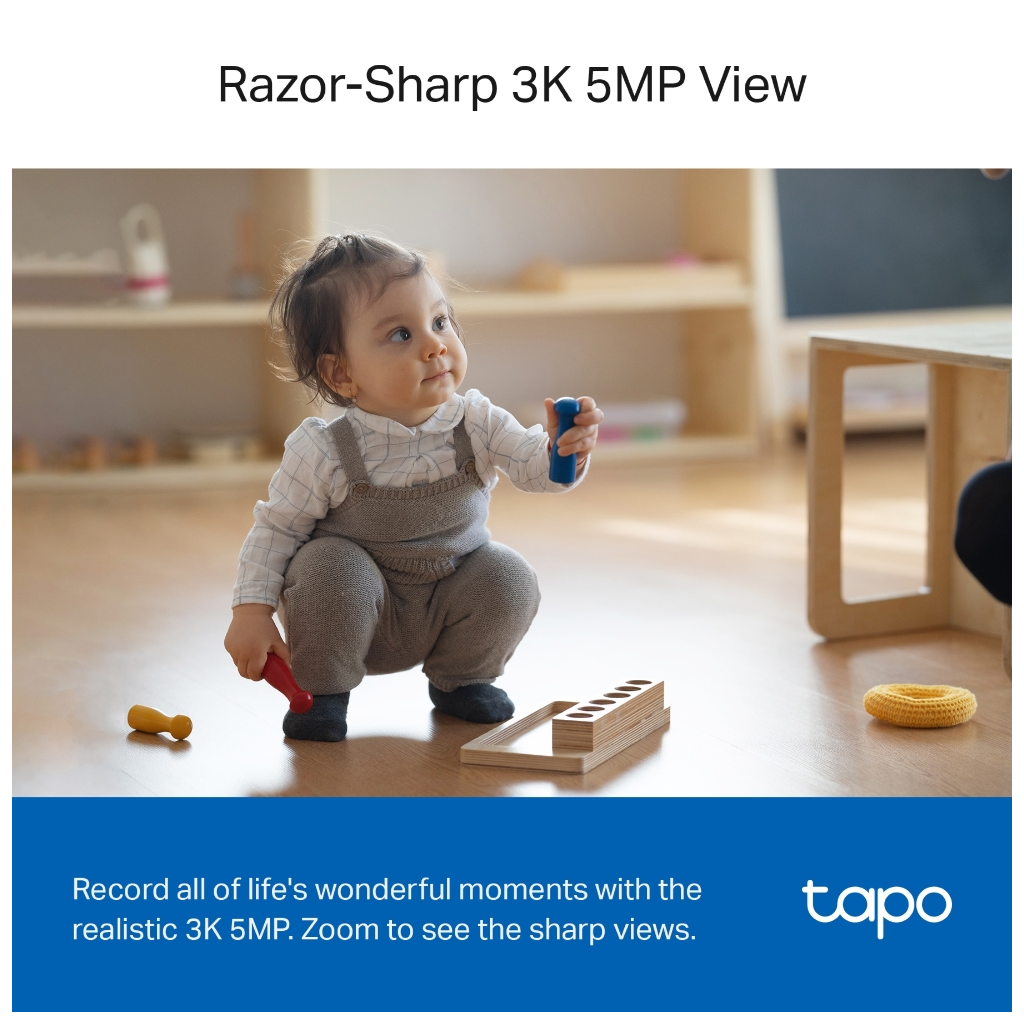 TP-LINK Tapo TC74 (C230) 3K 50Mpix İç Mekan WiFi 12Mt. Gece Görüşü 360 Dönüş İki Yönlü Ses Güvenlik Yapay Zeka Destekli Kamera(1923)
