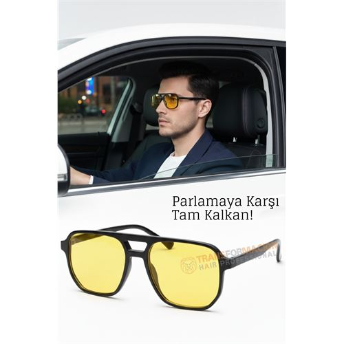 Gece Sürüş Görüş Parlama Önleyici  Gece Gözlüğü Sis Far Işık Önleyici Anti-Fog Gözlük 