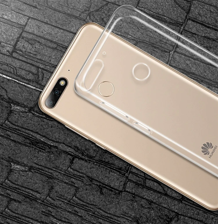 Huaweı Y9 2018 Şeffaf Soft Slim Fit Silikon Kılıf-(1903)