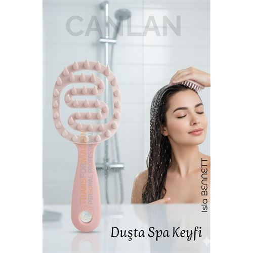 Silikon Saç Masaj Tarağı – Saç Yıkama Tarağı Duşta Rahatlatıcı Yıkama ve Derin Temizlik Etkisi 