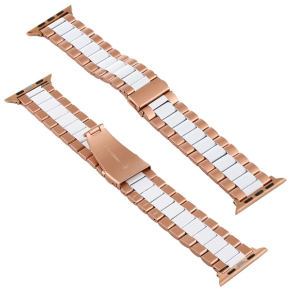 Ally Apple Watch Ultra 49mm 7-8 45mm 6-5-4 44mm Kayış Kordon Seramik Paslanmaz Çelik 3-2-1 42mm-(1903)