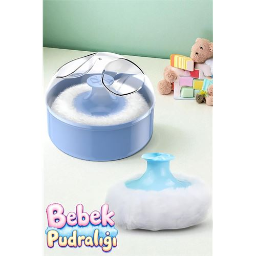 HSNET Bebek Pudralığı -  Puff Pudralık - Bebek Pudrası Pufu 