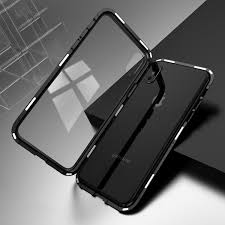 İphone X Xs Mıknatıslı 360 Koruma Arkası Cam Metal Frame Kılıf-(1903)