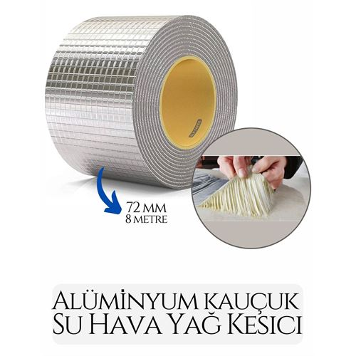 HSNET 72 mm Su Hava Yağ Kesici İzolasyon Bandı 8 Metre 