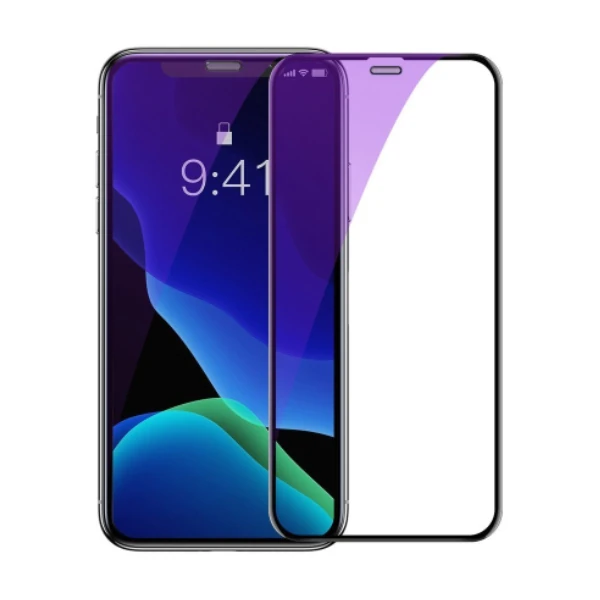 Baseus İPhone XS-X 5.5 Ekran Koruyucu Full Anti Blue Light Tempered Cam Ekran Koruyucu 2 A-(1903)
