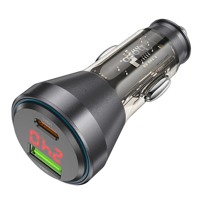 HOCO NZ12B Unimpeded PD48W USB + Type-C Araç Çakmaklık Hızlı Şarj Aleti-(1903)
