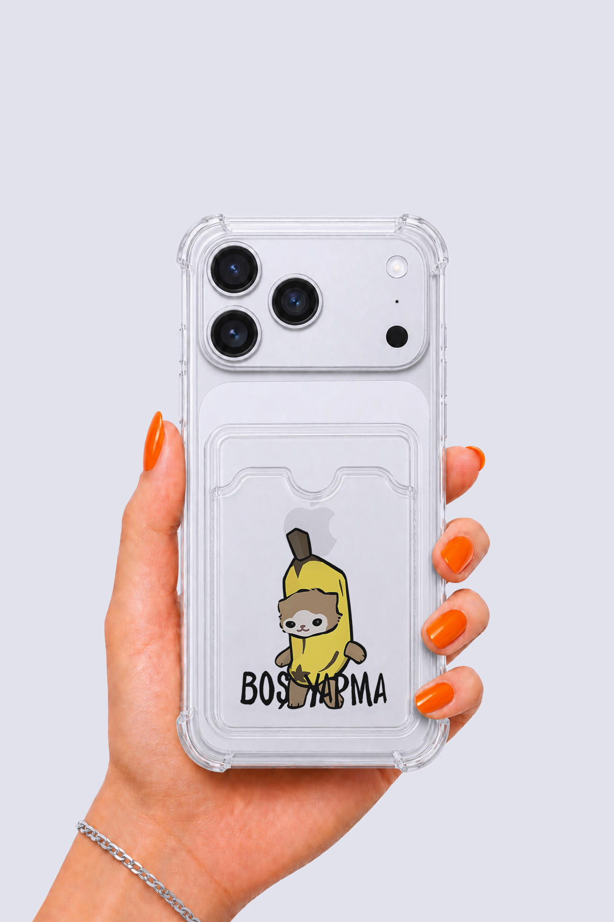 iPhone 17 Pro Max Kartlıklı Boş Yapma Desenli Kılıf