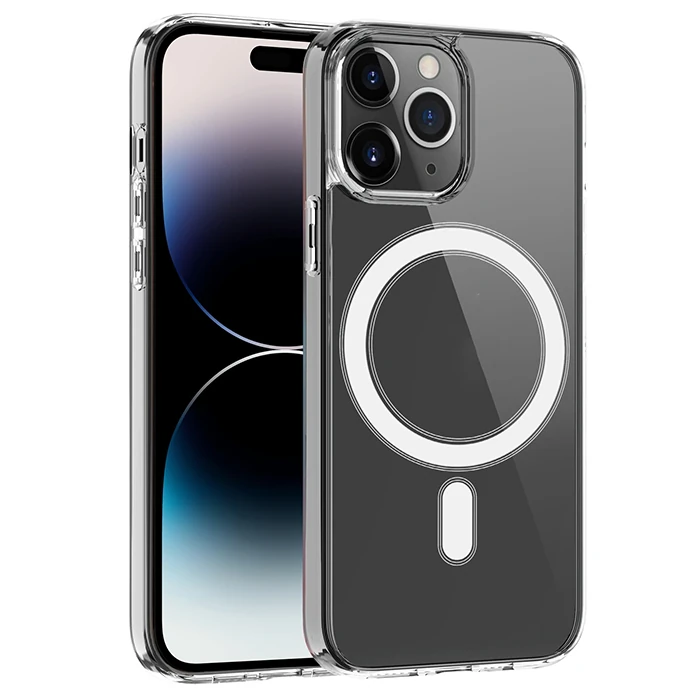 ALLY iPhone 14 Pro 6.1inç Magsafe Uyumlu Manyetik Sert Silikon Kılıf-(1903)