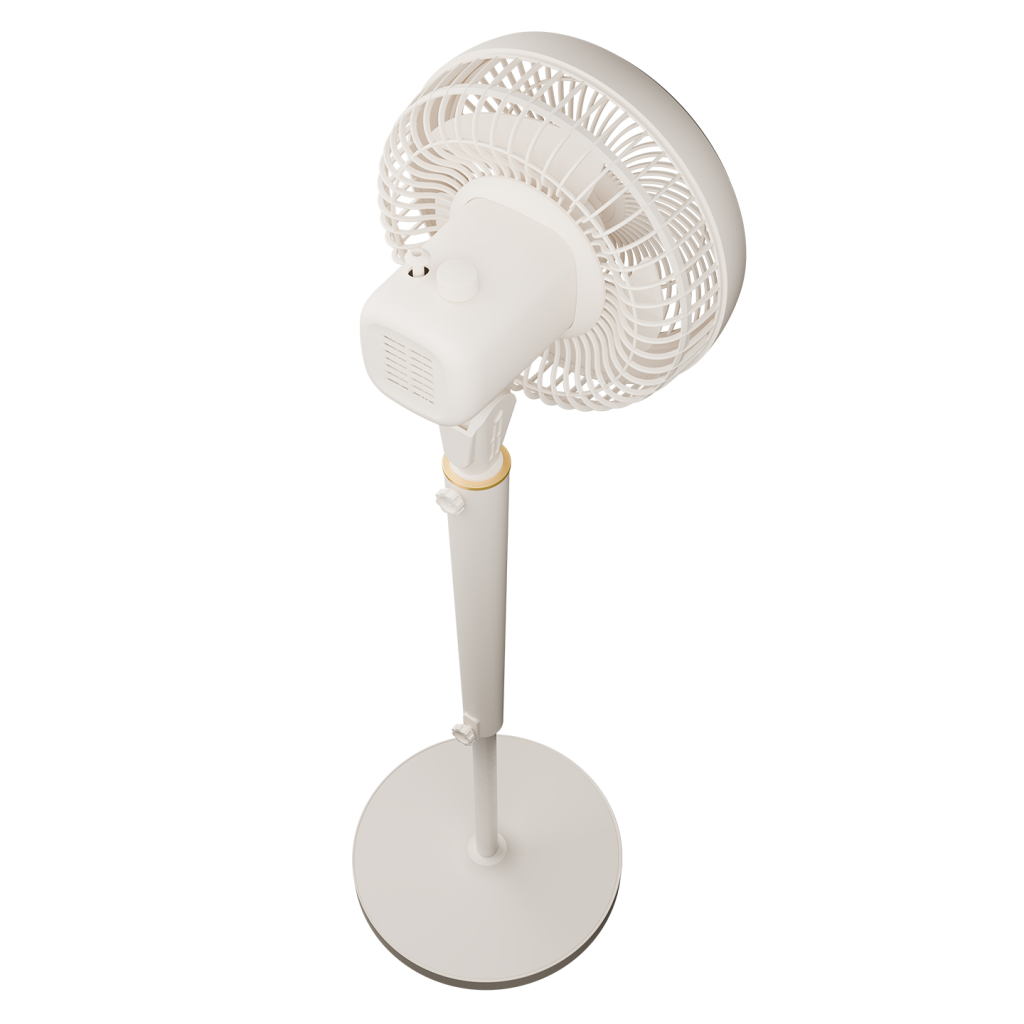 EVEREST FAN12 KREM DynaBreeze 3 Kademeli Hız 3 Kanat Pervane ve Çerçeve Çift Motorlu 70W Otomatik Salınım Yükseklik Ayarlı Vantilatör(1923) 4