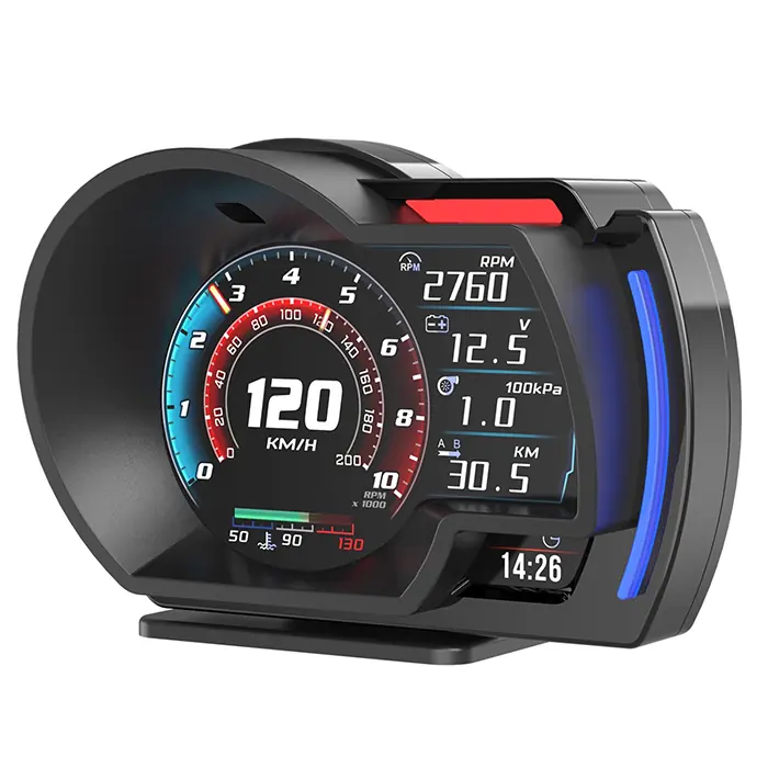 Ally A520 OBD2 + GPS Head Up Display HUD, Dijital Hız Göstergesi, RPM & Sıcaklık & Basınç Takip, Hız Alarmı-(1903)