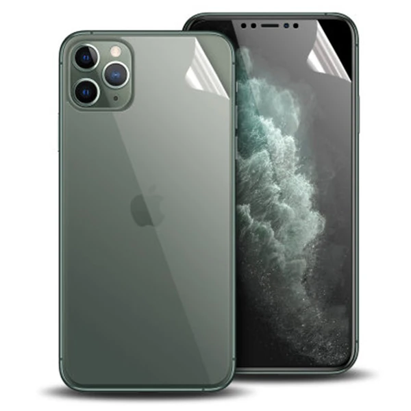 İPhone 11 Pro Film Ön Arka Full Koruyucu Membran Nano Hidrojel Koruyucu Set-(1903)