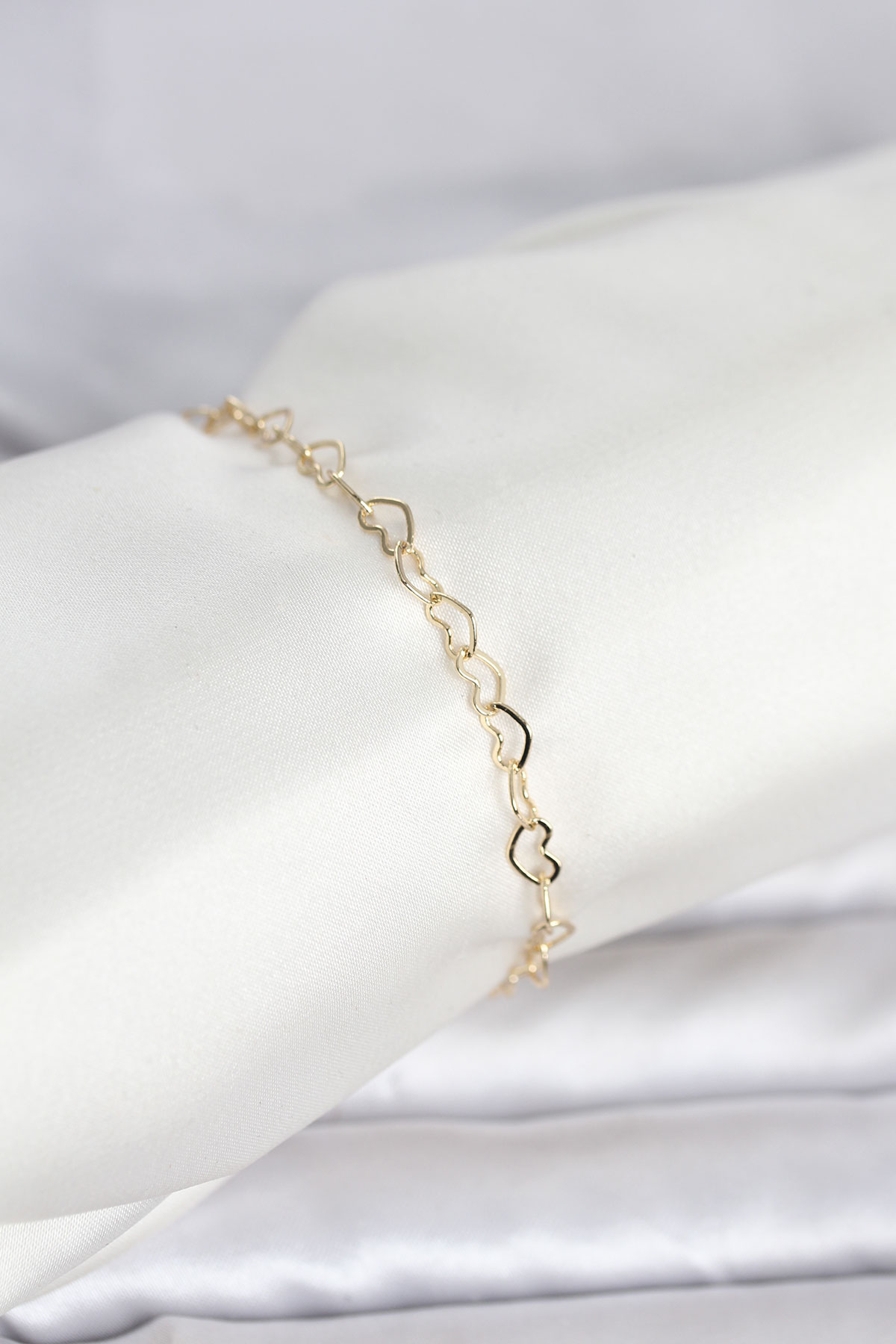 CM 14K Gold Renk Kalpli Zincir Model Kadın Bileklik 5886