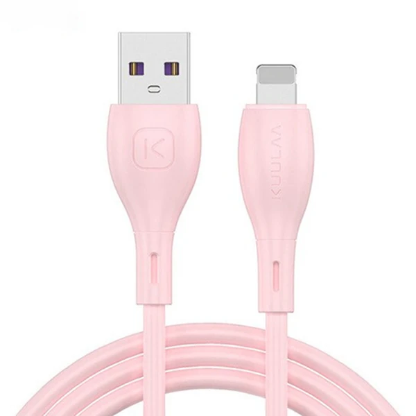 KUULAA Liquid Silicone İPhone 12-11 XS XR 8-7 Şarj Kablosu 2.4A 1metre-(1903)