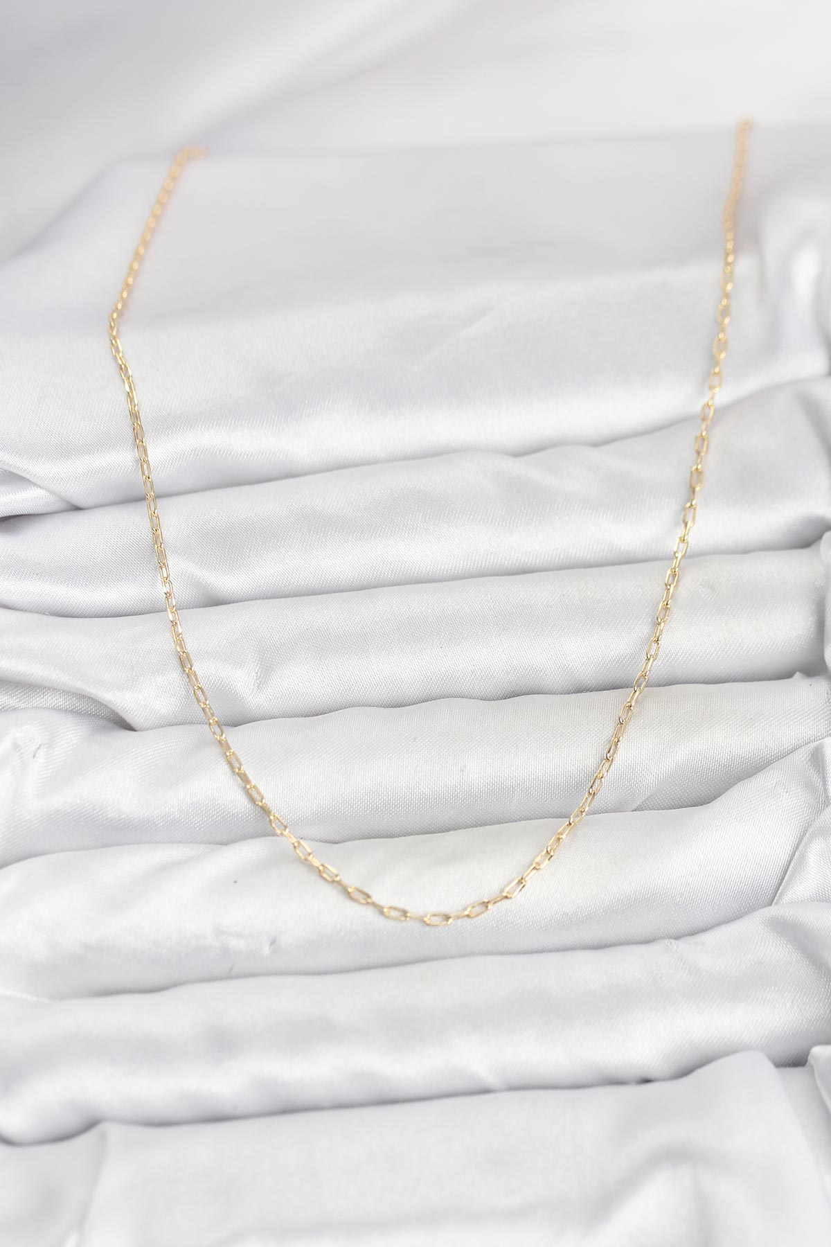 CM 14K Gold Renk Ataç Zincir Model 60 cm Kadın Kolye 5886