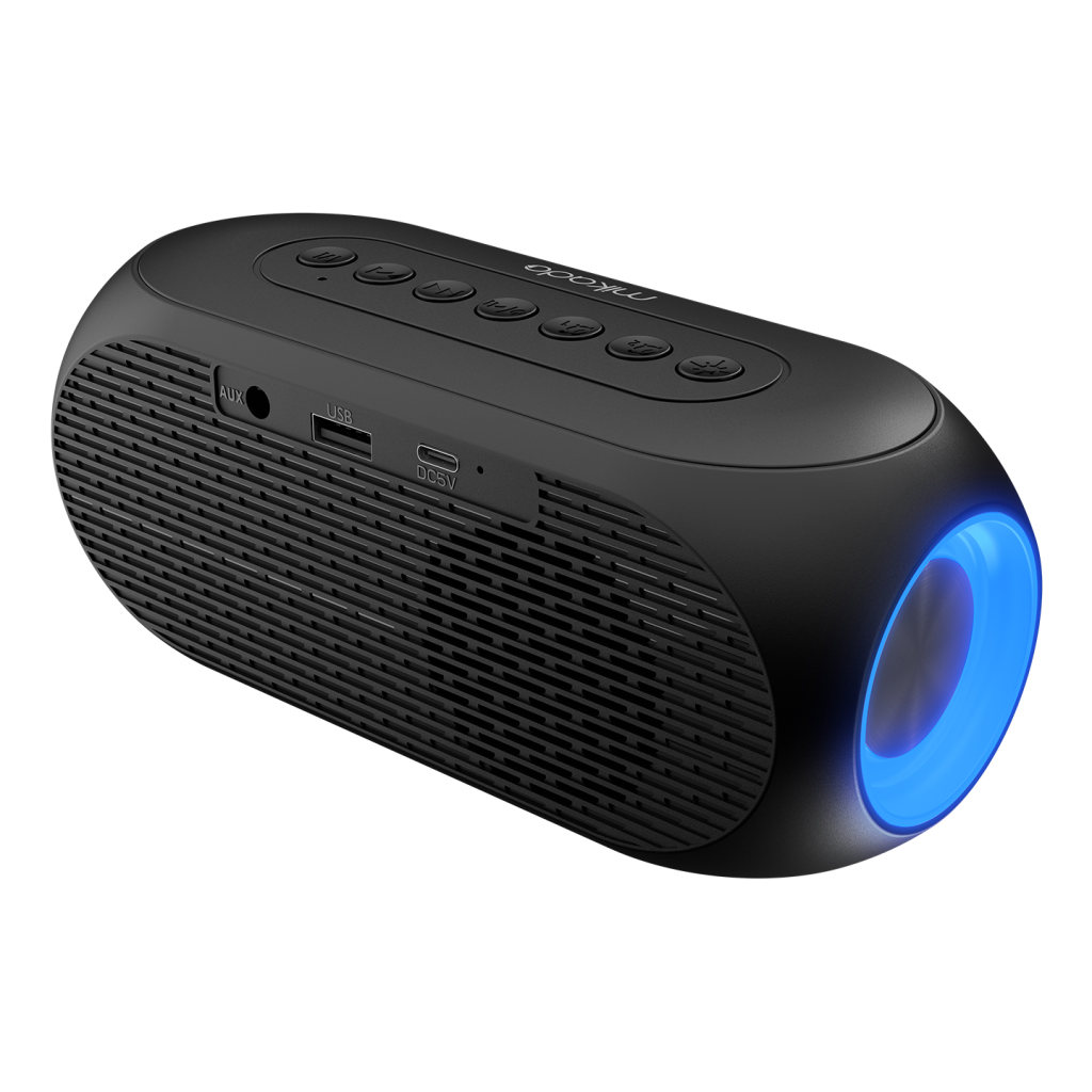 MIKADO MD-W7 Siyah 5W FM Radyo USB AUX Bluetooth Kablosuz Taşınabilir 1200mAh Batarya Alarmlı Saat Derece ve Speaker(1923) 4