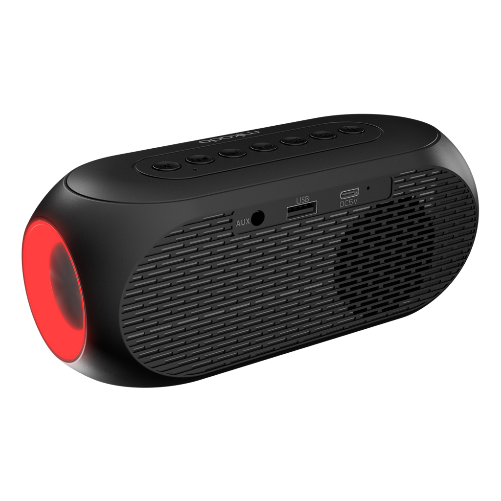MIKADO MD-W7 Siyah 5W FM Radyo USB AUX Bluetooth Kablosuz Taşınabilir 1200mAh Batarya Alarmlı Saat Derece ve Speaker(1923) 5