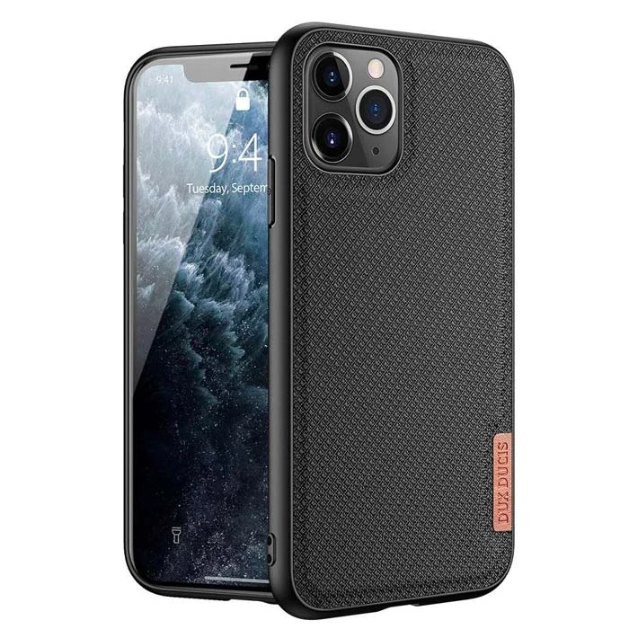 Dux Ducis Fino Serisi iPhone 11 Pro 5.8inç Kılıf Premium Dokuma Silikon Kılıf-(1903)