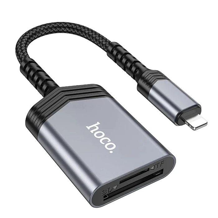 Hoco UA25 2-in-1 İPhone Lightning Kart Okuyucu-(1903)