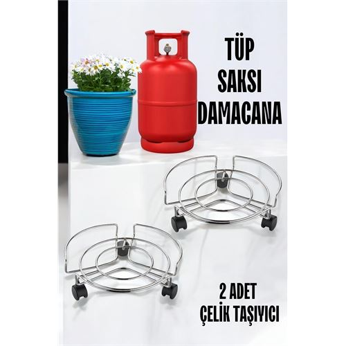 HSNET Saksı Tüp Damacana Altlığı Tekerlekli Taşıyıcı 2 ADET 