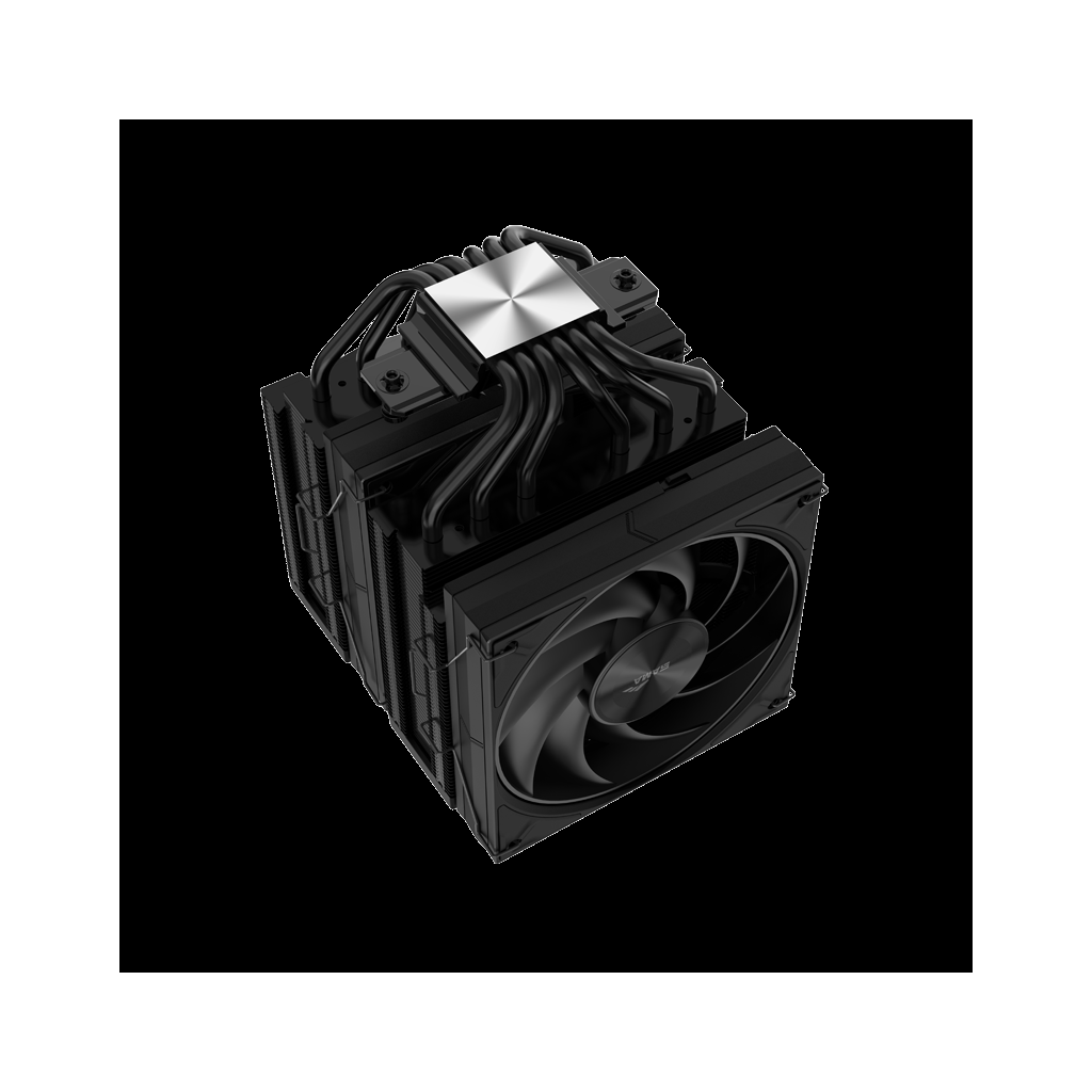 SAMA A60B Black 2x120mm MONO Fan Kule Tipi Hava Soğutma 6 adet Gelişmiş Siyah Kaplamalı Bakır Isı Borusu CPU Fan (AMD ve INTEL Tüm işlemciler ile uyumlu)(1923)