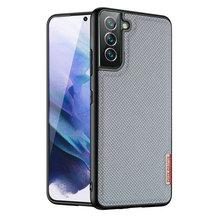 Dux Ducis Fino Serisi Samsung Galaxy S22 Plus Kılıf Premium Dokuma Silikon Kılıf-(1903)