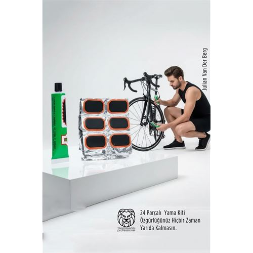  Profesyonel Seri: 24 Parçalı Yüksek Mukavemetli Bisiklet Lastik Onarım ve Yol Yardım Kiti 