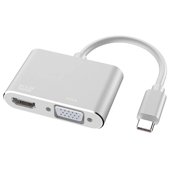 Ally Multiport Usb Type C To HDMİ+VGA HUB Çevirici Adaptör-(1903)