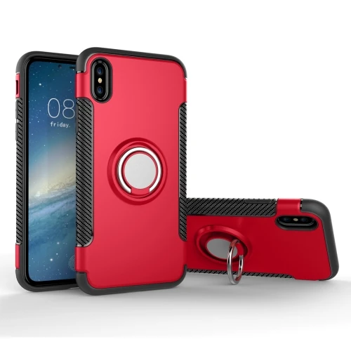 İphone X Xs 360 Doner Yüzüklü Darbe Emici Armor Tpu+pc Kılıf-(1903)