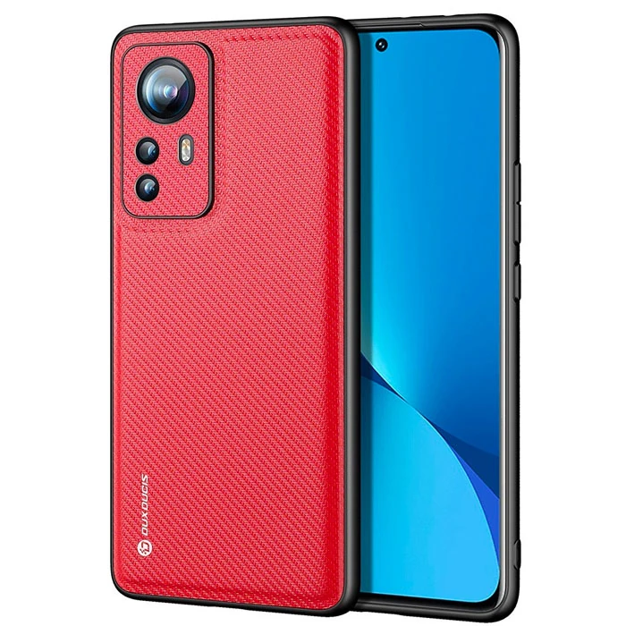 Dux Ducis Fino Serisi Xiaomi 12 - 12x Kılıf Premium Dokuma Silikon Kılıf-(1903)