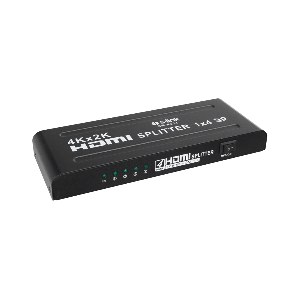 S-LINK SW-KC34, HDMI Çoklayıcı, 1Giriş, 4Çıkış, (1PC-4Monitör)(1923)