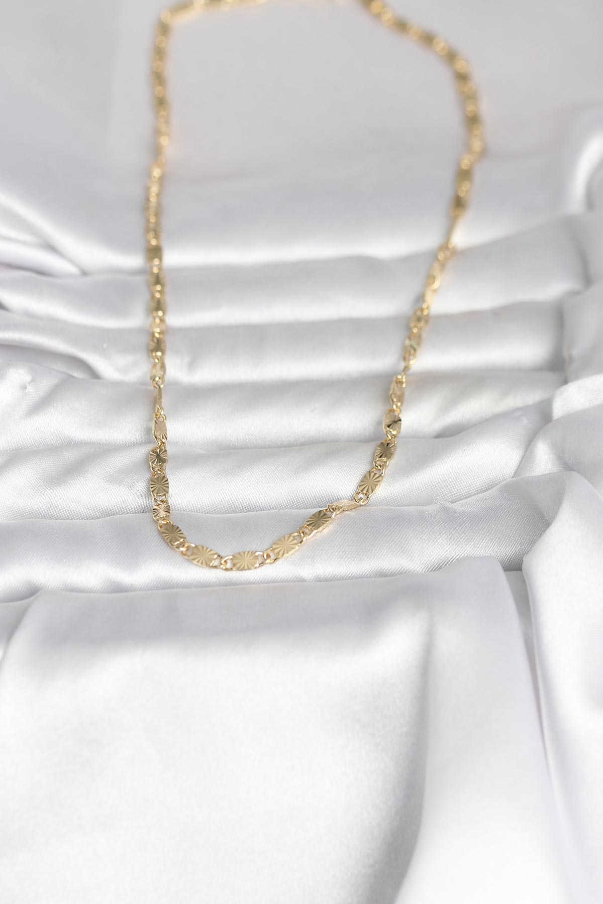 CM 14K Gold Renk Lazer Model 45 cm Kadın Kolye 5886