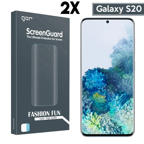GOR Samsung Galaxy S20 3D Kavisli Full Ekran Koruyucu 2 Adet Set-(1903)