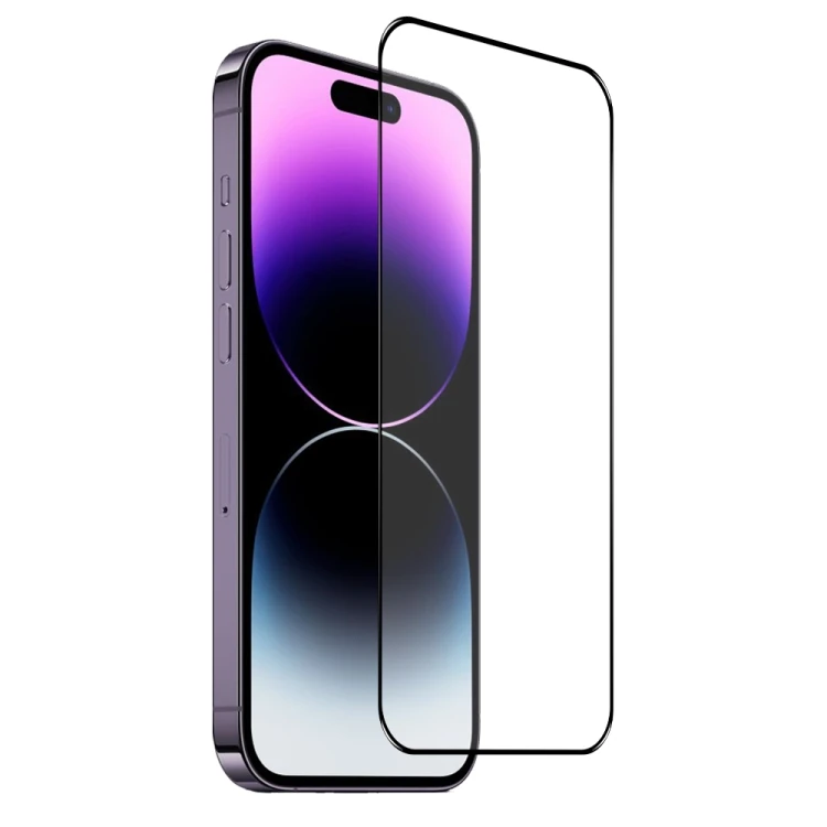 Ally iPhone 14 Pro Max 6.7 Full Glue-Tempered Cam Ekran Koruyucu-(1903)
