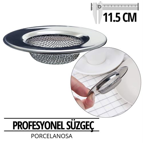 Profesyonel 11,50 cm Çap Lavabo Süzgeci 