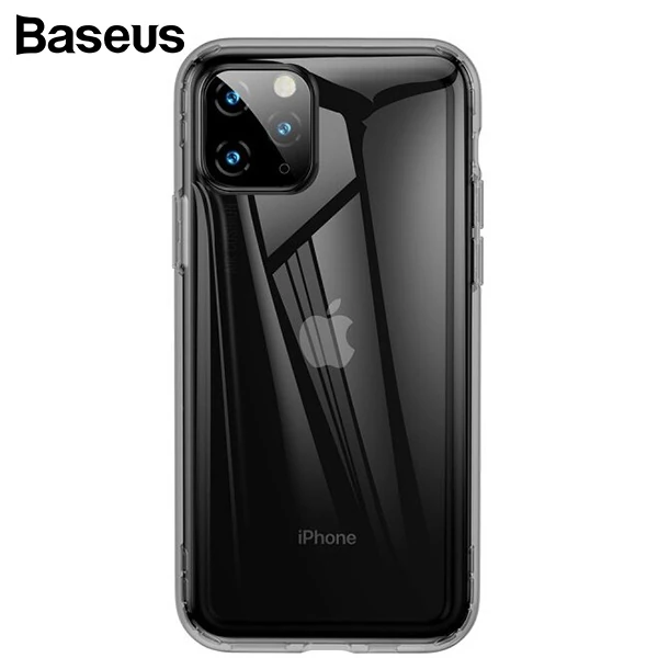 Baseus Safety Airbags İPhone 11 Pro 5.8   Şeffaf Darbe Emici Slikon Kılıf-(1903)
