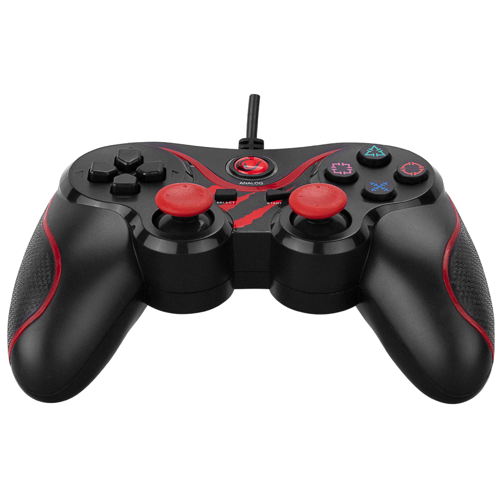 RAMPAGE SG-R601 Kırmızı PC/PS3 1.8mt Kablolu Çift Titreşimli GAMEPAD(1923)