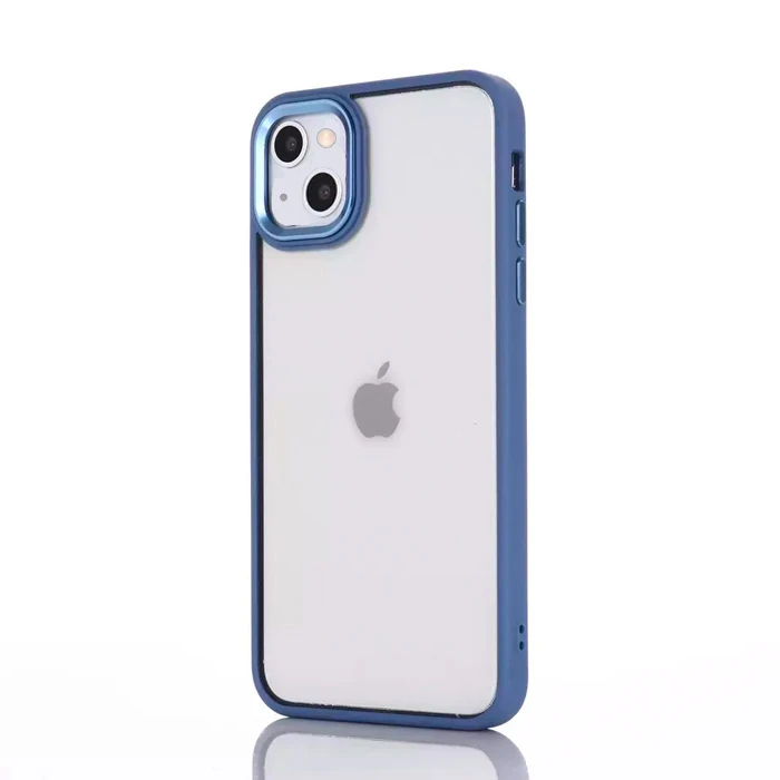 Ally iPhone 13 6.1inç Kılıf Parlak Renkli Çerçeveli Ultra Lüx TPU Silikon Kılıf-(1903)