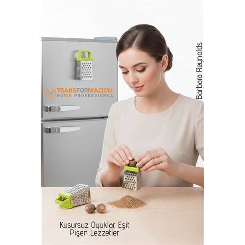 Mıknatıslı Mini Rende 5 cm – Paslanmaz Gurme Baharat Rendesi &amp; Buzdolabı Magneti 