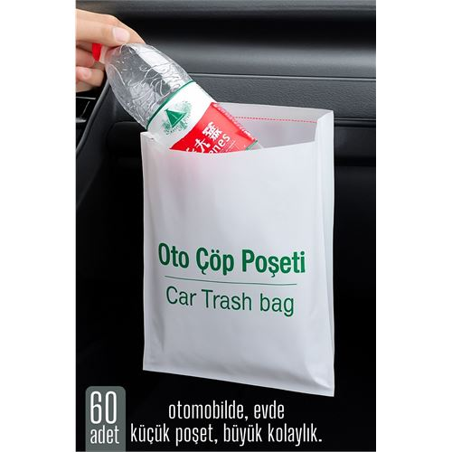 HSNET Pratik Çöp Poşeti - Yapışkanlı Çöp Poşeti 60 LI PAKET 