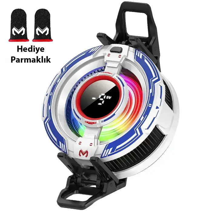 MEMO CX16 iOS Android Soğutucu 15W15W Manyetik RGB Telefon Soğutucu – Anında Hızlı Soğutma, Sessiz Fan, Tüm Akıllı Telefonlarla Uyumlu,-(1903)