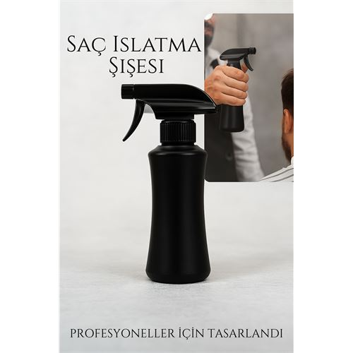 HSNET Berber Kuaför Saç Islatma Şişesi 300 ml Valf Sistemli, Geniş Alanlı Sis Püskürtme | Tek Sıkışta Maksimum Etki 