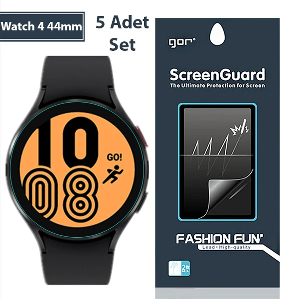 Gor Sm Galaxy Watch 4 44mm Darbe Emici Ekran Koruyucu 5 Adet Set-(1903)