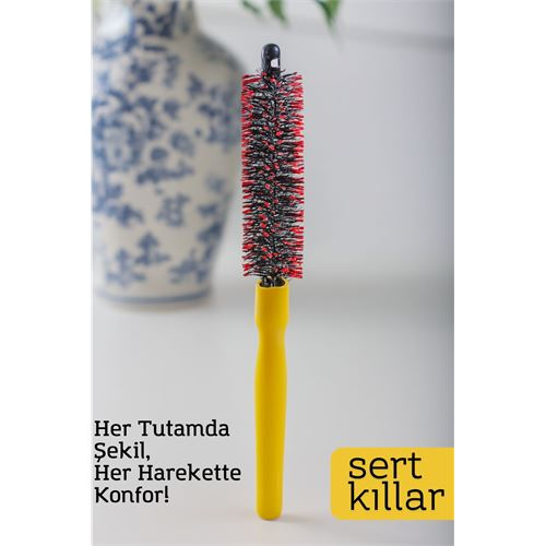 HSNET Yuvarlak Saç Fırçası – 24 cm x 2.3 cm | 2.1 mm Derinlik | Spiral Kıllı, Hacim ve Şekil İçin  