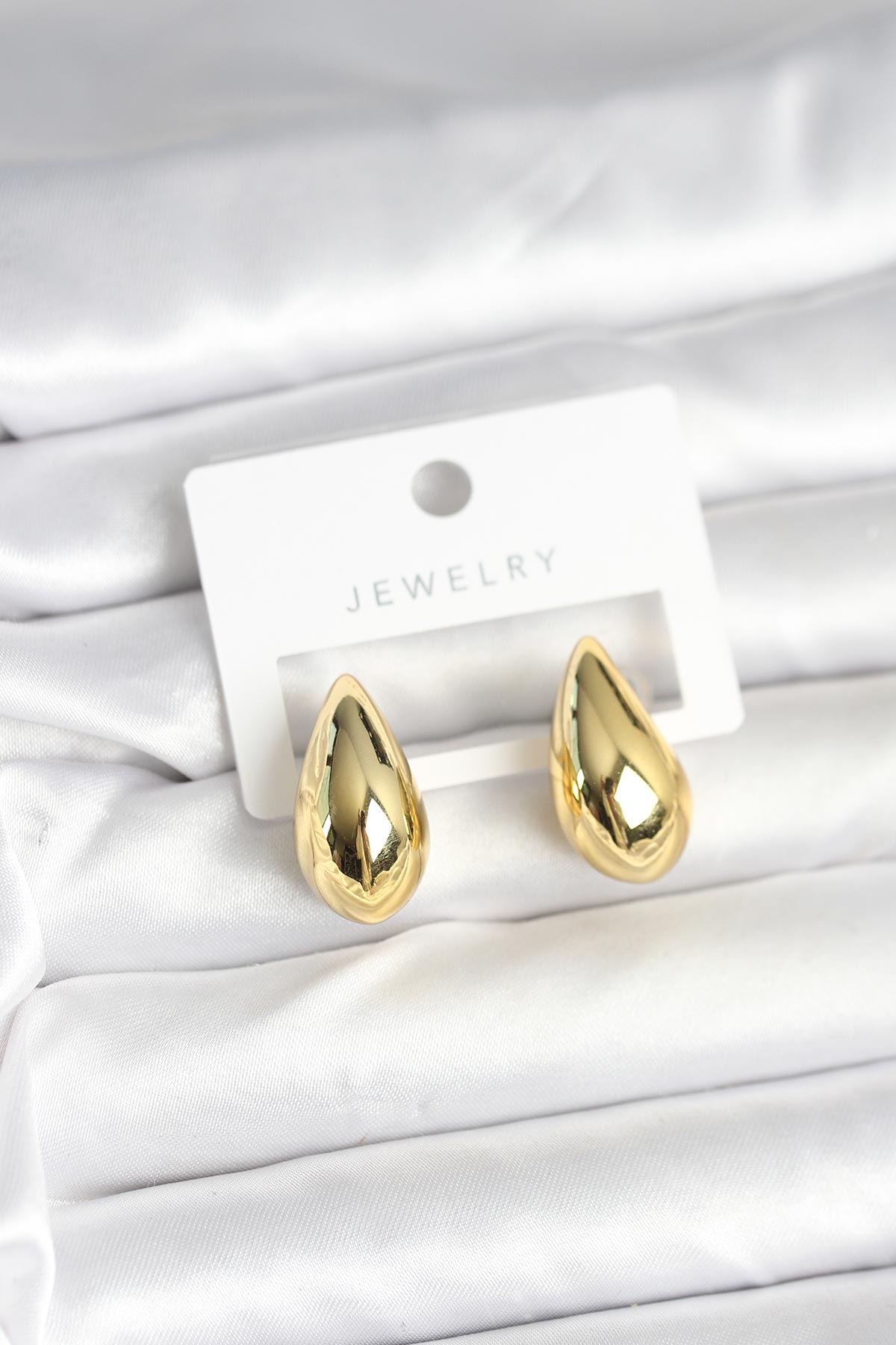 Gold Renk Damla Küpe 24 mm 5886